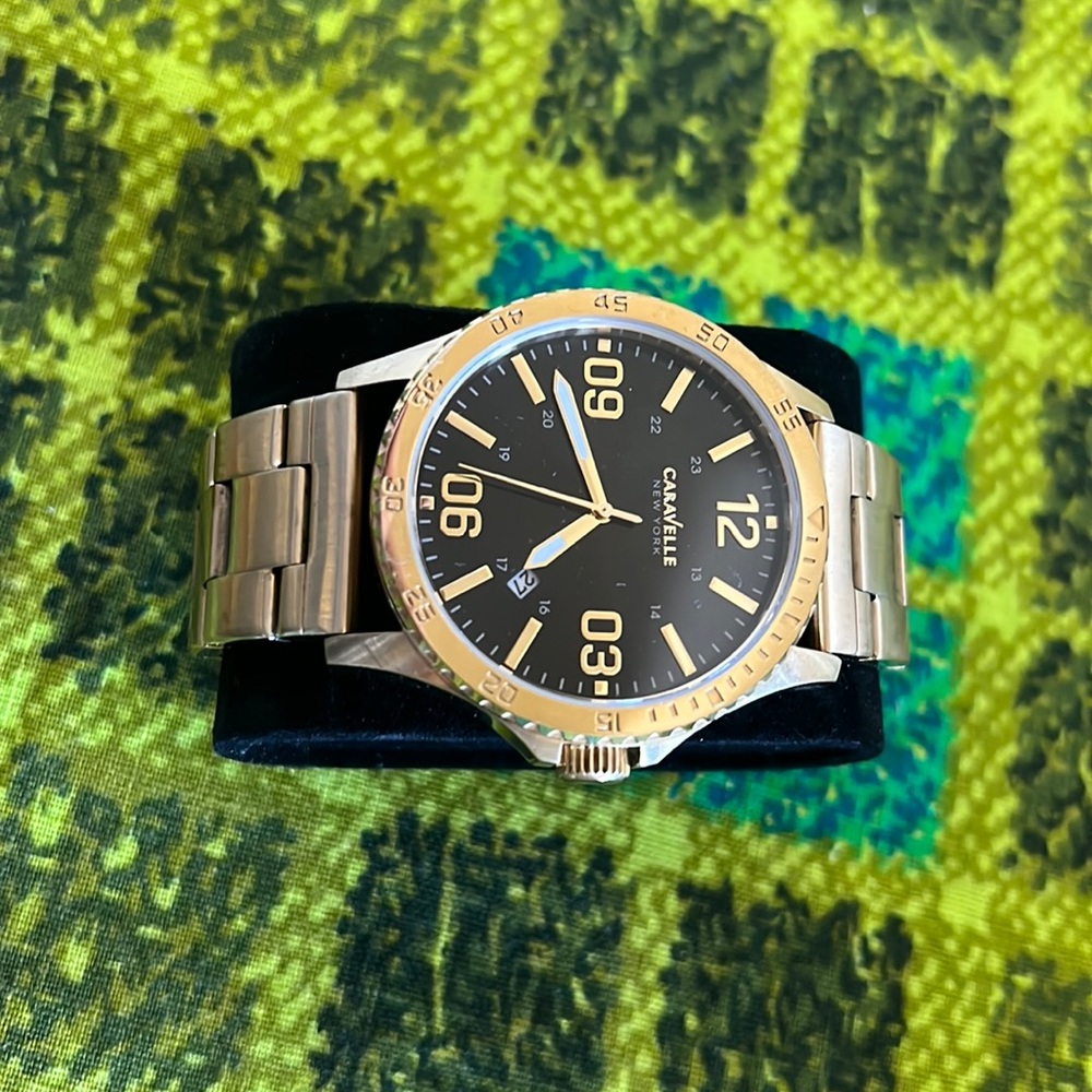 Caravelle gold watch